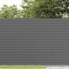 vidaXL Garden Fence Double-Sided Grey 1.8x5 m PVC