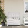 vidaXL Garden Storage Box White 99x49.5x58.5 cm Solid Wood Fir