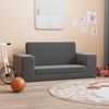 vidaXL Kids' Sofa Bed 2-Seater Anthracite Soft Plush