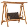 vidaXL Swing Bench with Taupe Cushion 170 cm Solid Teak Wood