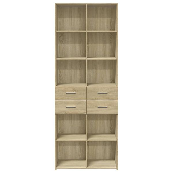 vidaXL Highboard Sonoma Oak 70x42.5x185 cm Engineered Wood