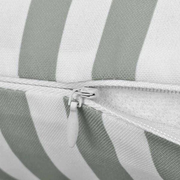 vidaXL Outdoor Pillows 2 pcs Stripe Print 60x40 cm Grey