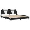 vidaXL Bed Frame "Viana" without Mattress Black and White 180x200 cm King Faux Leather