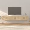 vidaXL Wall-mounted TV Cabinets 3 pcs Sonoma Oak 100x34.5x40 cm