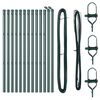 vidaXL Fence Posts Manual 13 pcs Green Ø32mm 80 cm Galvanised steel