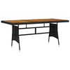 vidaXL Garden Table | Black | Solid acacia wood | Medium | Durable