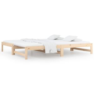 vidaXL Pull-out Day Bed without Mattress 2x(90x190) cm Solid Wood Pine