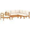 vidaXL 5 Piece Garden Sofa Set with Cushions Solid Wood Acacia