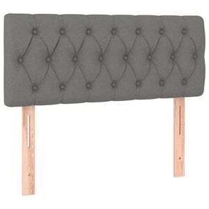 vidaXL Headboard Dark Grey 100x7x78/88 cm Fabric
