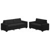vidaXL 2 Piece Sofa Set with Cushions Black Velvet