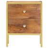 vidaXL Bedside Cabinet 40x35x50 cm Solid Mango Wood
