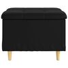 vidaXL Button Stool with Cushion Black 60 x 60 x 45 cm Faux leather