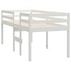 vidaXL High Sleeper Bed without Mattress White 90x190 cm Single Solid Wood Pine