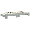 vidaXL Daybed with Trundle without Mattress Light Grey 90x190 cm