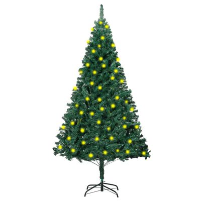 vidaXL Artificial Pre-lit Christmas Tree with Thick Branches Green 150 cm