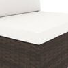 vidaXL 4 Piece Garden Lounge Set Poly Rattan Brown