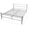 vidaXL Bed Frame without Mattress Grey Metal Double Size