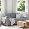 vidaXL Loveseat Sofa Light Grey 180x77x82 cm Fabric