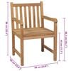 vidaXL Garden Chairs 6 pcs with Anthracite Cushions Solid Teak Wood