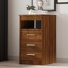 vidaXL Drawer Cabinet Brown Oak 40x50x76 cm Engineered Wood