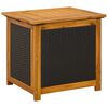 vidaXL Garden Storage Box 88 L Solid Acacia Wood 60 x 50 x 56 cm Black