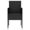 vidaXL 3 Piece Garden Dining Set Poly Rattan Black
