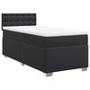 vidaXL Box Spring Bed with Mattress Black King Single Faux Leather