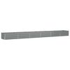 vidaXL Planter Light Grey 600 x 80 x 45 cm Steel