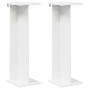 vidaXL Plant Stand 2 pcs White 25 x 25.5 x 80.5 cm Engineered Wood