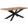 vidaXL Dining Table 180x90x76 cm Solid Rough Mango Wood