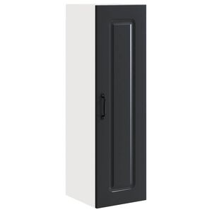 vidaXL Dishwasher Panel Kalmar Black 30 x 31 x 100 cm Engineered Wood