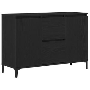 vidaXL Sideboard Black Oak 104 x 35 x 70 cm Engineered Wood