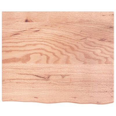 vidaXL Table Top Light Brown 60x50x2 cm Treated Solid Wood Oak