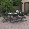 vidaXL 9 Piece Outdoor Dining Set Steel