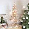 vidaXL Christmas Trees with Stand Natural 90 cm Solid pine wood