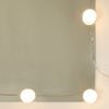 vidaXL Mirror Cabinet with LED High Gloss White 91x15x76.5 cm