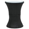 vidaXL Garden Side Table Drum Shape Black Poly Rattan