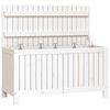 vidaXL Garden Storage Box White 115x49x60 cm Solid Wood Pine