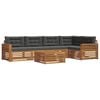 vidaXL Outdoor Sofa Set 6 pcs Natural and Anthracite