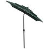 vidaXL 3-Tier Garden Parasol with Aluminium Pole Green 2x2 m