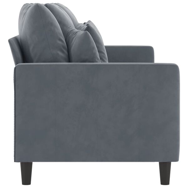vidaXL 3-Seater Sofa Dark Grey 180 cm Velvet