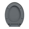 vidaXL Soft-Close Toilet Seat Grey Oval