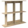 vidaXL Wall Shelf Wall-Mounted Sonoma Oak 80 x 20 x 75 cm