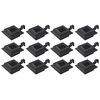 vidaXL Outdoor Solar Lamps 12 pcs LED Square 12 cm Black