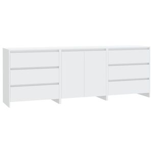 vidaXL Sideboard | Set of 3 | White | Engineered wood | Medium | Sideboard