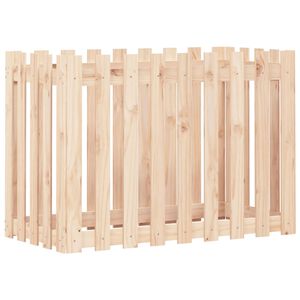 vidaXL Garden Raised Bed with Fence Design 100x50x70 cm Solid Wood Pine