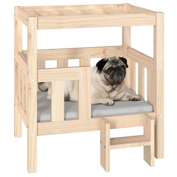 vidaXL Dog Bed 65.5x50.5x70 cm Solid Wood Pine