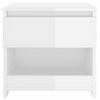 vidaXL Bedside Cabinets 2 pcs High Gloss White 40x30x39 cm Engineered Wood