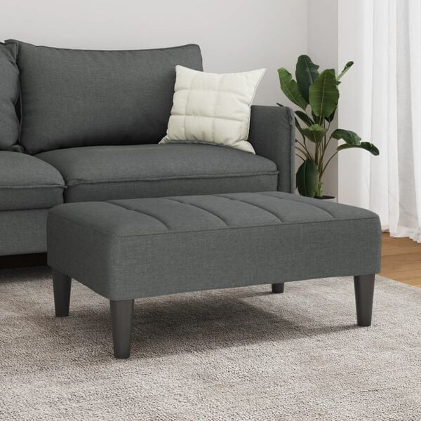 vidaXL Footstool Dark Grey 77x55x31 cm Fabric
