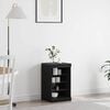 vidaXL LED Sideboard Black Oak 41 x 37 x 67 cm Engineered Wood
